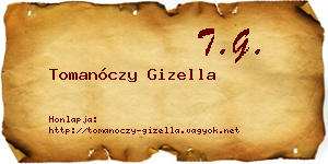 Tomanóczy Gizella névjegykártya