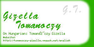 gizella tomanoczy business card